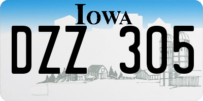 IA license plate DZZ305