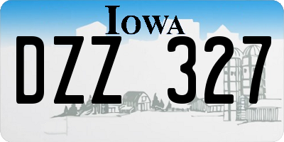 IA license plate DZZ327