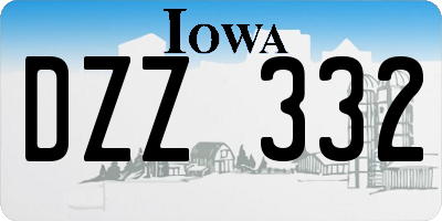 IA license plate DZZ332