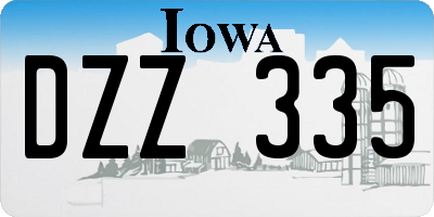 IA license plate DZZ335