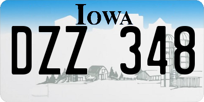 IA license plate DZZ348