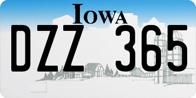 IA license plate DZZ365