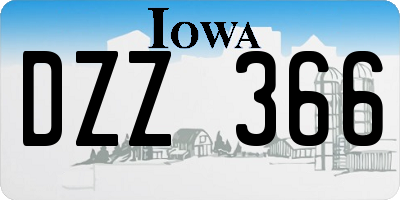 IA license plate DZZ366