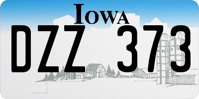 IA license plate DZZ373