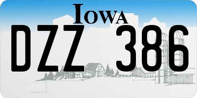 IA license plate DZZ386