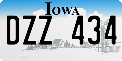 IA license plate DZZ434