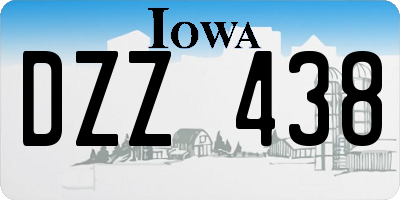 IA license plate DZZ438