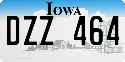 IA license plate DZZ464