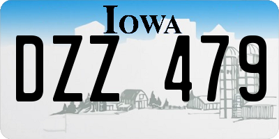 IA license plate DZZ479