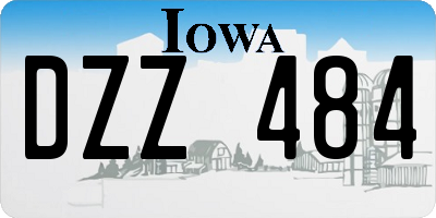 IA license plate DZZ484