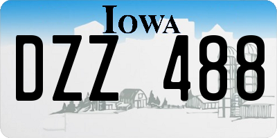 IA license plate DZZ488