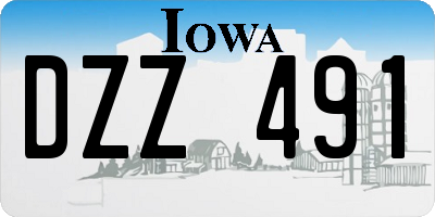 IA license plate DZZ491