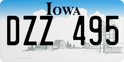 IA license plate DZZ495