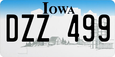 IA license plate DZZ499