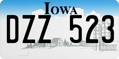 IA license plate DZZ523