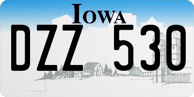 IA license plate DZZ530