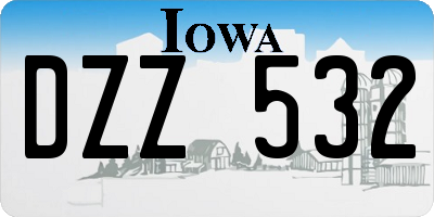 IA license plate DZZ532