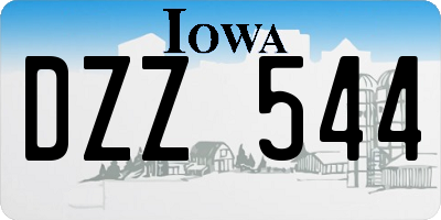 IA license plate DZZ544