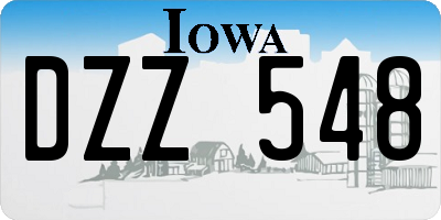 IA license plate DZZ548