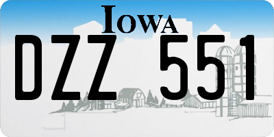 IA license plate DZZ551