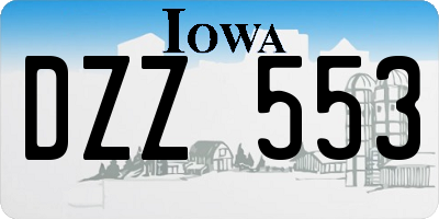 IA license plate DZZ553