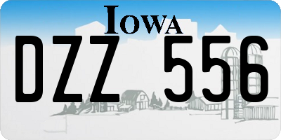 IA license plate DZZ556