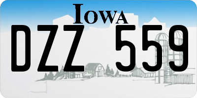 IA license plate DZZ559