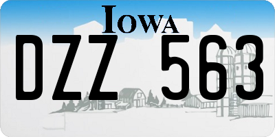 IA license plate DZZ563