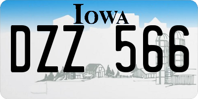 IA license plate DZZ566