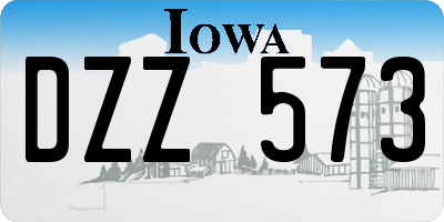 IA license plate DZZ573