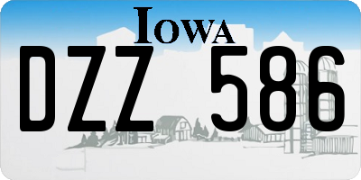 IA license plate DZZ586