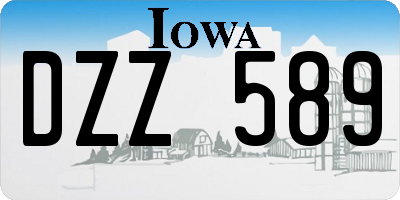 IA license plate DZZ589