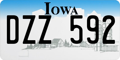 IA license plate DZZ592