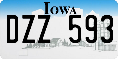 IA license plate DZZ593