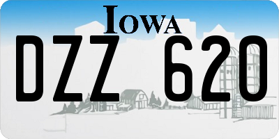 IA license plate DZZ620