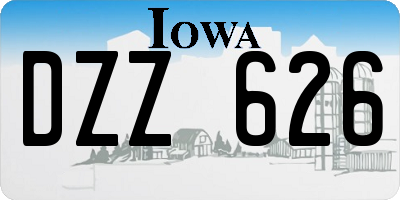 IA license plate DZZ626