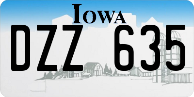 IA license plate DZZ635