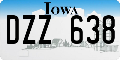 IA license plate DZZ638