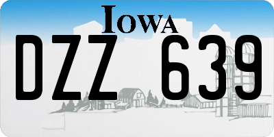 IA license plate DZZ639