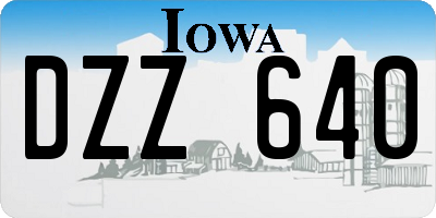 IA license plate DZZ640