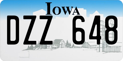 IA license plate DZZ648