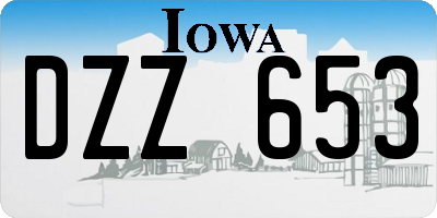 IA license plate DZZ653