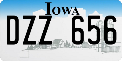 IA license plate DZZ656