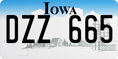 IA license plate DZZ665