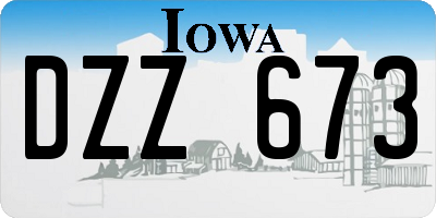 IA license plate DZZ673