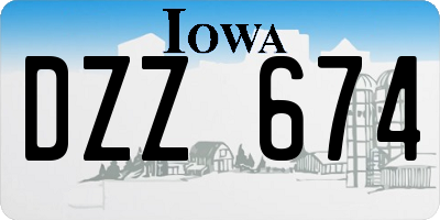 IA license plate DZZ674