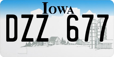 IA license plate DZZ677