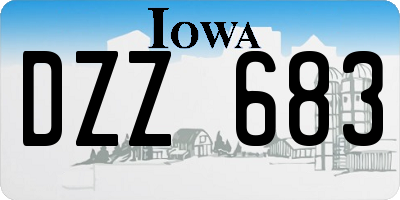 IA license plate DZZ683