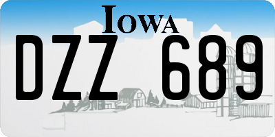 IA license plate DZZ689