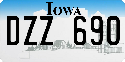 IA license plate DZZ690